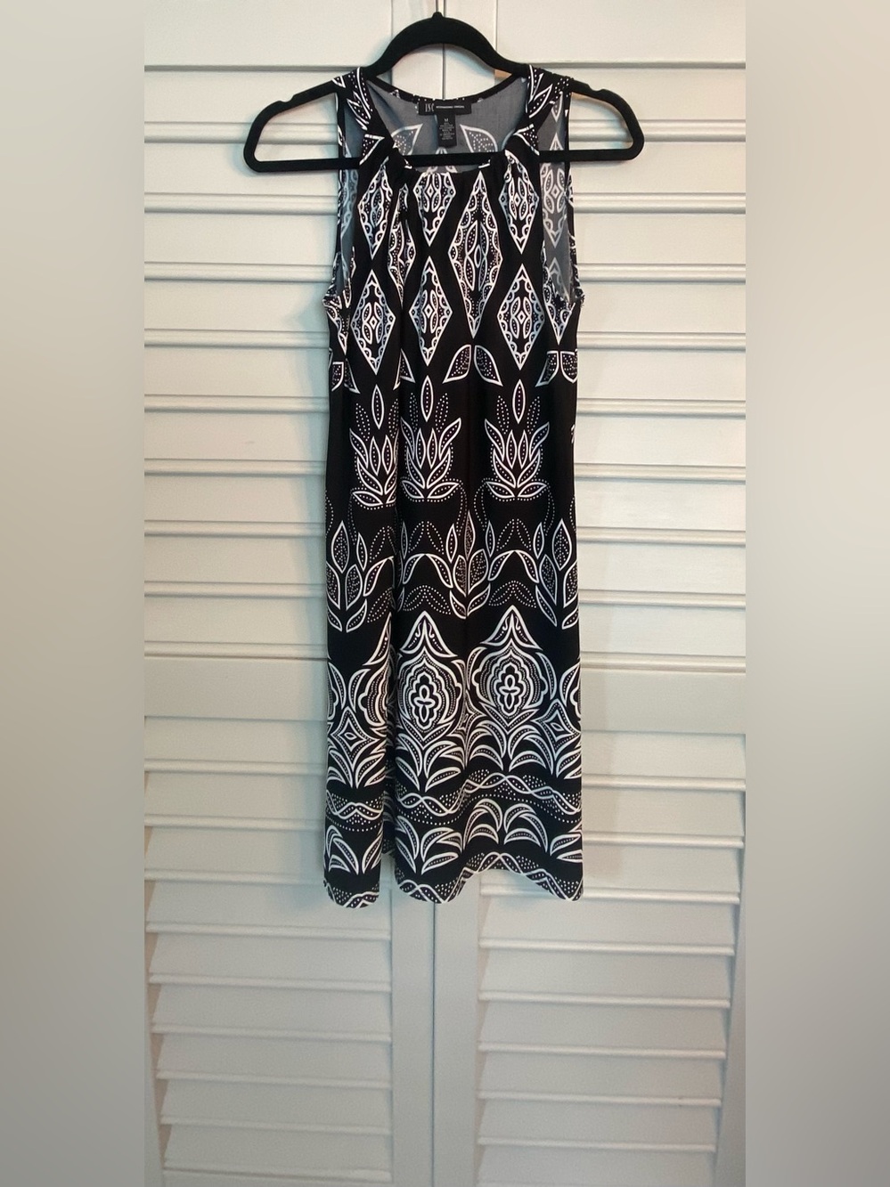 INC International Concepts Black and White Printed Skirt